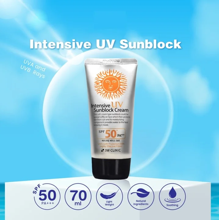 3W_Clinic_Intensive_Sunblock_Cream_Pa_Spf_50_70Ml_1 ๐ฏ๐ช ๐๐น๐ถ๐ป๐ถ๐ฐ ๐๐ป๐๐ฒ๐ป๐๐ถ๐๐ฒ ๐จ๐ฉ ๐ฆ๐๐ป๐ฏ๐น๐ผ๐ฐ๐ธ ๐๐ฟ๐ฒ๐ฎ๐บ ๐๐ถ๐๐ต ๐ฆ๐ฃ๐๐ฑ๐ฌ+ ๐ฃ๐+++ - Image 3