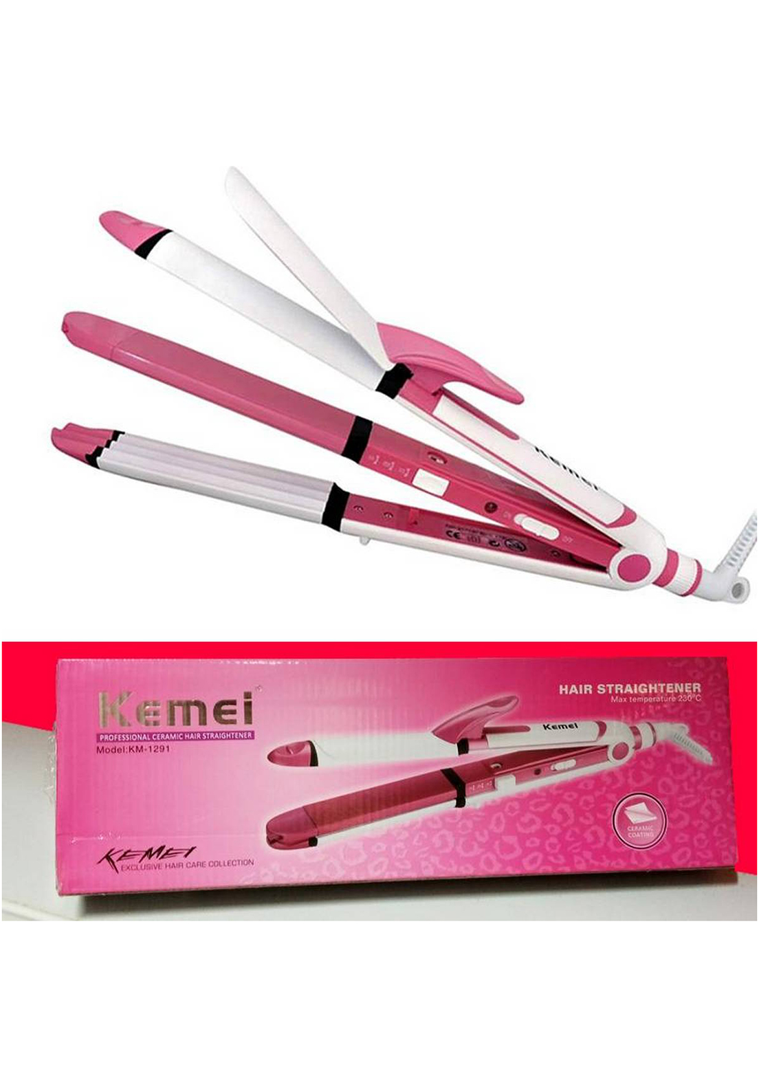 KM_1291_Professional_3_in_1_Hair_Straigh-Kemei-60ccf-246877 ๐๐๐ ๐๐ ๐ฃ๐ฟ๐ผ๐ณ๐ฒ๐๐๐ถ๐ผ๐ป๐ฎ๐น ๐ฏ ๐๐ป ๐ญ ๐๐ฎ๐ถ๐ฟ ๐ฆ๐๐ฟ๐ฎ๐ถ๐ด๐ต๐๐ฒ๐ป๐ฒ๐ฟ - Image 5