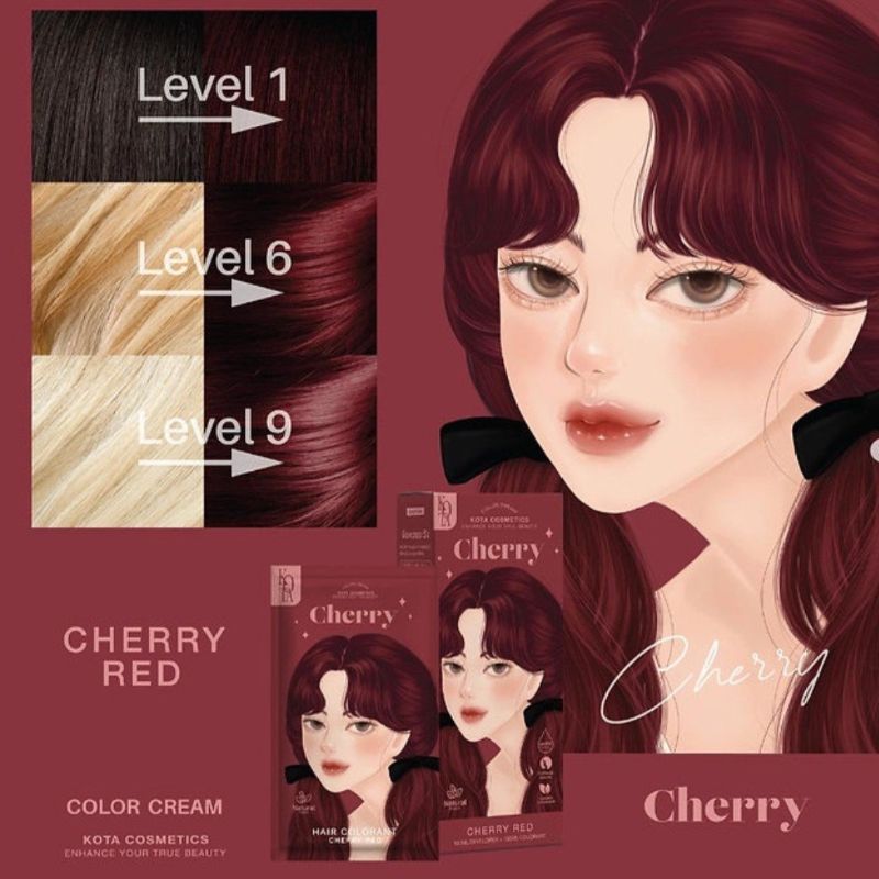 kota-cosmetics-whisper-hair-color-cherry-red3-1 ๐๐ผ๐๐ฎ ๐๐ผ๐๐บ๐ฒ๐๐ถ๐ฐ๐ ๐๐ต๐ฒ๐ฟ๐ฟ๐ ๐๐ฎ๐ถ๐ฟ ๐๐ผ๐น๐ผ๐ฟ - ๐๐ต๐ฒ๐ฟ๐ฟ๐ ๐ฅ๐ฒ๐ฑ - Image 3