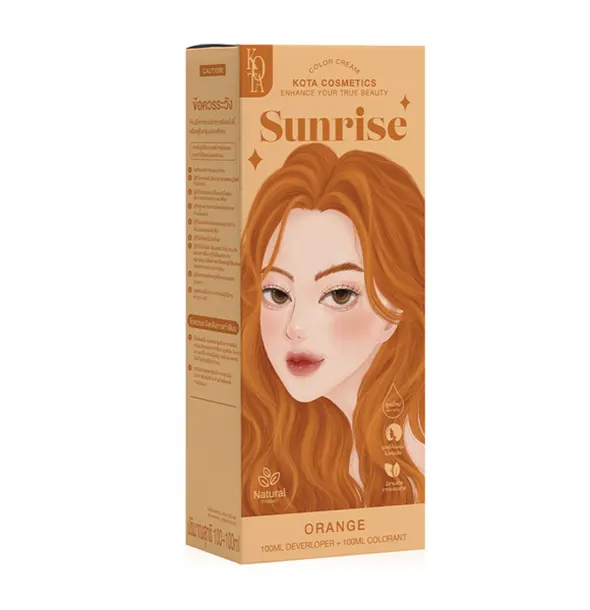 kota-cosmetics-hair-color-cream-sunrise-orange---100m ๐๐ผ๐๐ฎ ๐๐ผ๐๐บ๐ฒ๐๐ถ๐ฐ๐ ๐ฆ๐๐ป๐ฟ๐ถ๐๐ฒ ๐๐ฎ๐ถ๐ฟ ๐๐ผ๐น๐ผ๐ฟ โ ๐ข๐ฟ๐ฎ๐ป๐ด๐ฒ - Image 1