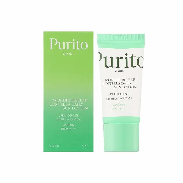 PURITO_Wonder_Releaf_Centella_Daily_Sun_Lotion_15ml ๐ฃ๐๐ฟ๐ถ๐๐ผ ๐ฆ๐ฒ๐ผ๐๐น ๐ช๐ผ๐ป๐ฑ๐ฒ๐ฟ ๐ฅ๐ฒ๐น๐ฒ๐ฎ๐ณ ๐๐ฒ๐ป๐๐ฒ๐น๐น๐ฎ ๐๐ฎ๐ถ๐น๐ ๐ฆ๐๐ป ๐๐ผ๐๐ถ๐ผ๐ป ๐ฆ๐ฃ๐๐ฑ๐ฌ+ ๐ฃ๐++++ ๐ญ๐ฑ๐บ๐น - Image 1